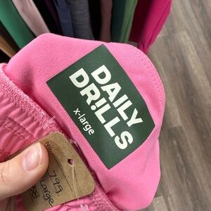 Daily Drills hot pink sports bra